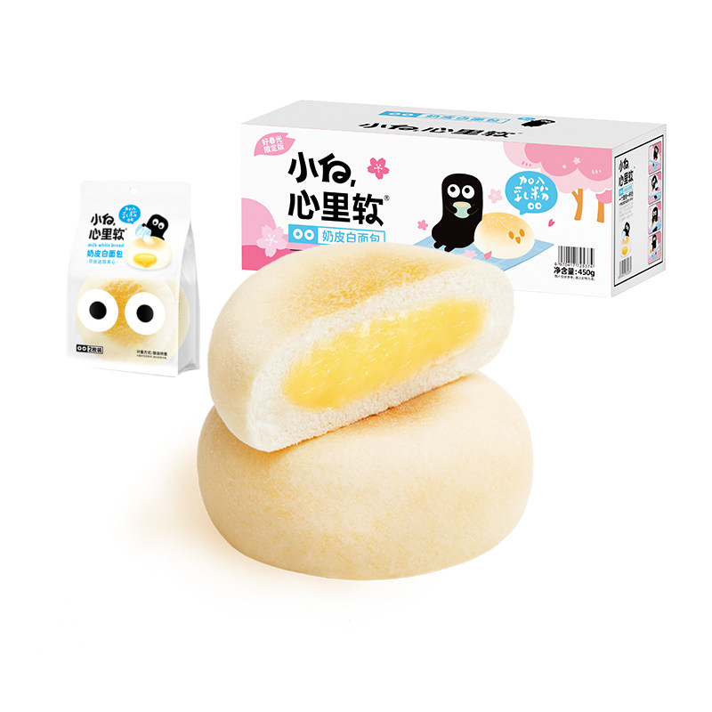 小白心里软奶皮白面包原味学生代餐夹心早餐蛋糕营养小吃休闲零食
