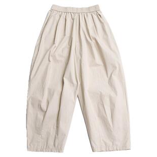 2026高腰宽松大码纯棉薄款九分裤女夏季新款灯笼裤休闲显瘦气球裤