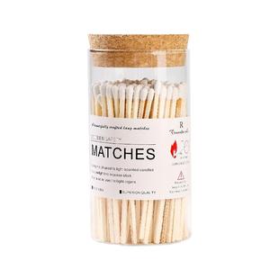 香薰蜡烛专用长火柴10cm加长户外老式艺术雪茄点火点烟器工具创意