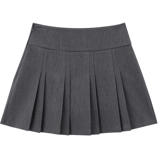 【商场同款】乐町不规则压褶半裙夏季新年款灰色A字短裙C1GEG210G