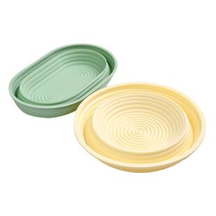 硅胶欧包发酵篮食品级可折叠发酵篮椭圆不粘面包面团家用烘焙工具