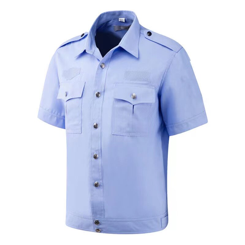 2011新式物业保安服短袖衬衣春秋长袖保安制服夏装工作服套装男女