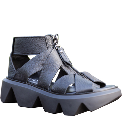 真皮鱼嘴女凉鞋新款网红高帮凉靴