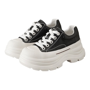 达芙妮麦昆鞋春季时尚百搭松糕厚底增高7cm板鞋运动休闲小白鞋女