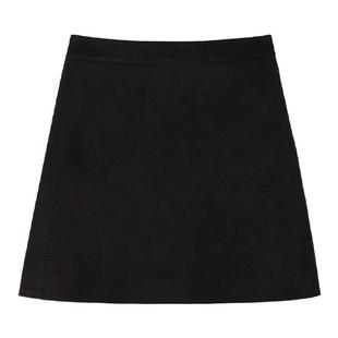 pusumede 休闲日记 高腰毛呢半身裙女显瘦气质包臀a字短款裙子