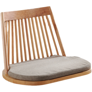 实木日式榻榻米座椅茶椅床上椅子靠背椅懒人飘窗椅落地无腿和室椅