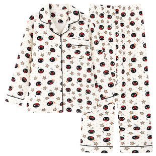 秋冬季空气棉企鹅pingu睡衣男女款长袖加厚情侣夹棉家居服网红风