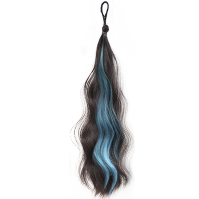 仟丝百变挑染发条彩色丸子头假发