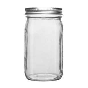 32oz美式mason梅森罐玻璃光面密封罐沙拉酸奶燕麦杯带盖