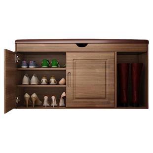 全实木鞋柜家用门口换鞋凳可坐穿鞋凳入门鞋架软包多层门厅免安装