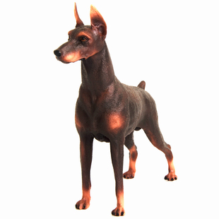 男女孩礼物儿童仿真动物模型狗狗玩具宠物犬恶霸犬杜宾犬罗威纳犬