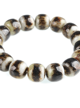 欧说珠宝国风老玉招财平安手串