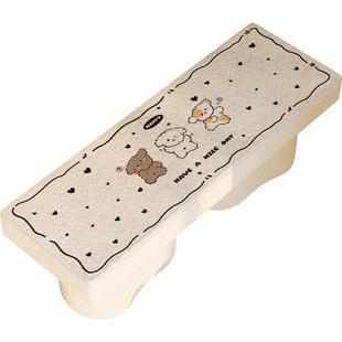 进门换鞋凳垫子长方形加厚毛绒卡通防滑坐垫玄关鞋柜软包坐凳盖布