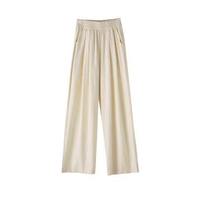 白色奶芙山本裤女夏季薄款2026新款宽松bf慵懒风小个子休闲阔腿裤