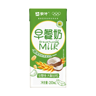 【U先入仓】早餐奶大谷粒生椰味全脂调制乳200ml×1盒 包装随机