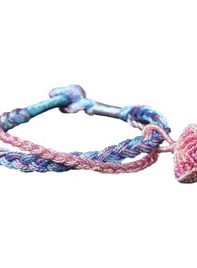 恋妍端午节五彩绳麻花辫