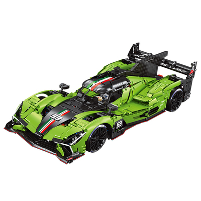 【旗舰正品】异启积木兰博基尼勒芒赛车积木车模玩具积玩视界推荐
