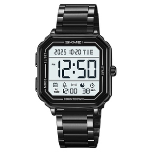 时刻美时尚运动多功能电子表双时间计时学生腕表户外百搭防水手表