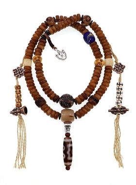 藏式.老料牦牛骨佛珠108颗