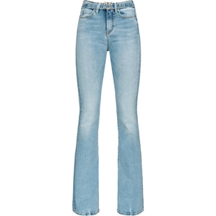 PINKO2025女士飞鸟腰带微喇修身牛仔裤100166A2EL