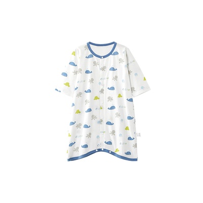 婴儿睡袍宝宝睡衣夏季薄款