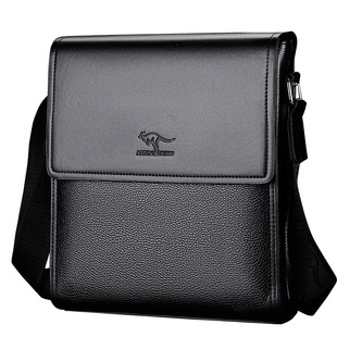 男包单肩斜挎男士包包竖款二层牛皮背包真皮男款多功能挂包翻盖包