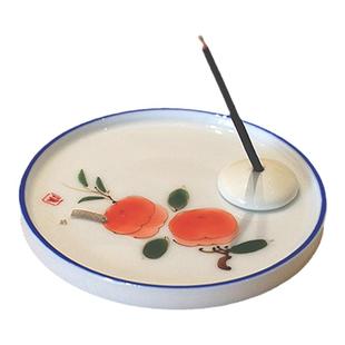 猫生衔蝉写意手绘家用室内檀香炉香薰炉熏香伴侣香道茶道器具