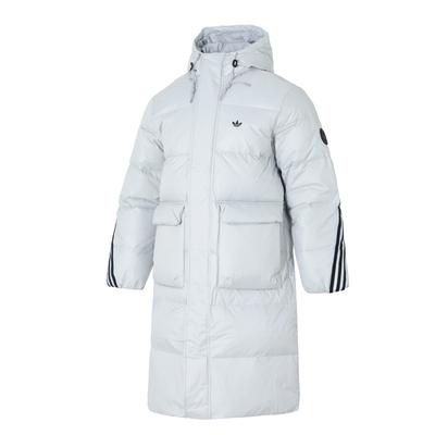 阿迪达斯三叶草官方正品长款羽绒服男装女装2025新款保暖羽绒外套