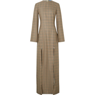 【折扣】NINA RICCI 秋季女千鸟格羊毛连衣裙