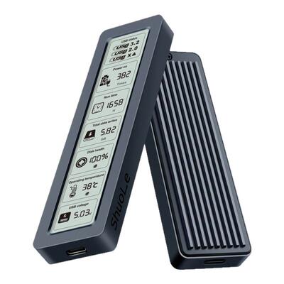 硕乐M.2硬盘盒数显NVMe/SATA
