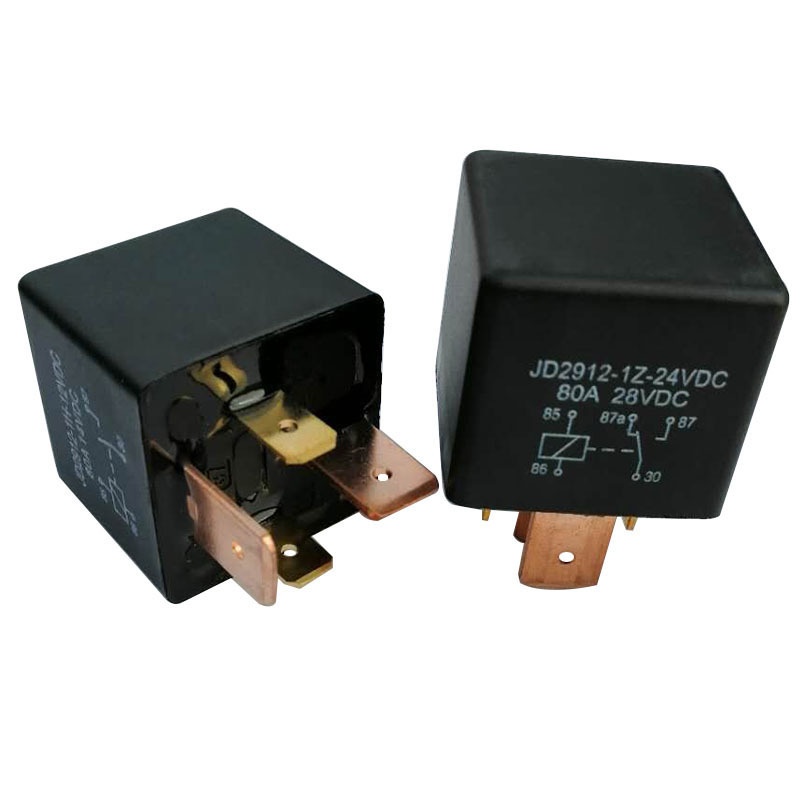 YKW JD2912汽车继电器40A大80ADC24V48V大小脚四脚五脚功率继电器