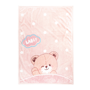 拉比婴幼儿法莱绒毛毯礼盒装春夏秋冬季儿童被子宝宝盖毯纯棉里料