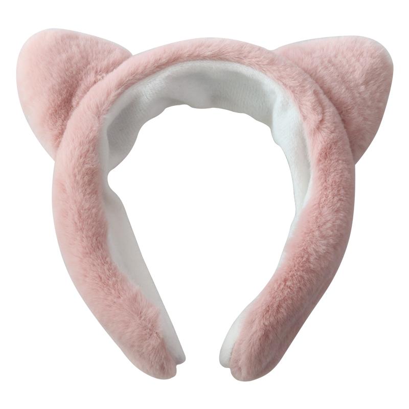 黄子韬同款猫耳朵发箍女洗脸防滑秋冬毛绒发带毛毛头箍宽可爱头饰
