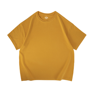 匹戏300g重磅大码宽松新疆棉短袖T恤男女定制工作服文化衫五分袖