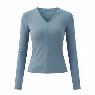 3307舞蹈服女新款成人现代形体练功黑色长袖指套跳舞专用演出上衣