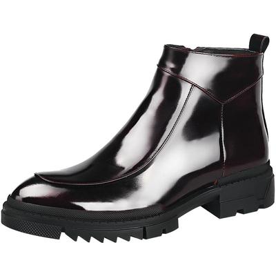 头层牛皮男靴亮面皮靴马丁靴