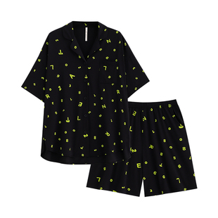 悦内睡衣女款夏季莫代尔短袖短裤家居服夏款夏天冰丝凉感休闲薄款