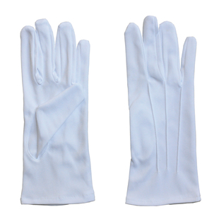 三筋礼仪黑白手套男女薄短款春夏季学生演出保安开车礼宾训练工作