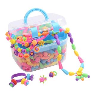 百变波普串珠益智玩具女孩子无绳穿珠子手工项链儿童diy手链饰品