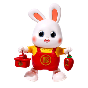 会唱歌跳舞的小福兔宝宝训练抬头练习电动兔子婴儿玩具女男孩礼物