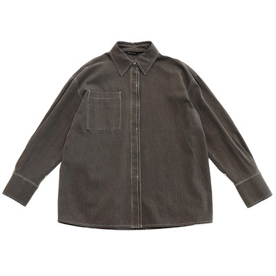 235g纯棉珠地纹贴袋翻领衬衫