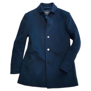 高端山羊绒全鹅绒内胆新款潮流修身毛呢大衣男士翻领外套方仕正品