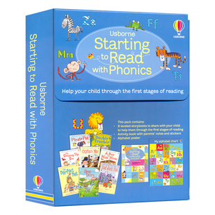 Usborne Starting to Read with Phonics 尤斯伯恩 自然拼读故事绘本8册盒装 活动书 附60+贴纸 亲子共读 英文原版进口儿童图书