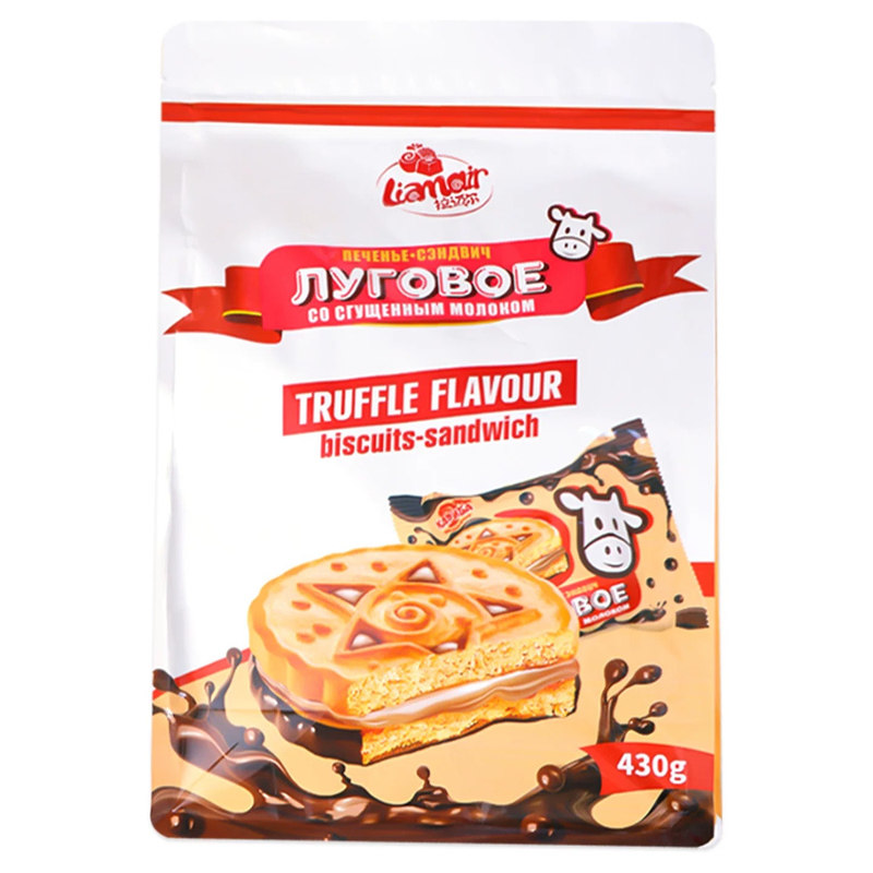 俄罗斯进口DONKO巧克力威化饼干500g袋装俄罗斯零食