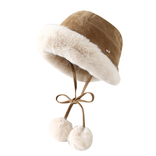 秋冬加厚毛绒保暖渔夫帽女防寒防风护耳盆帽北方冬天卷边蒙古帽子