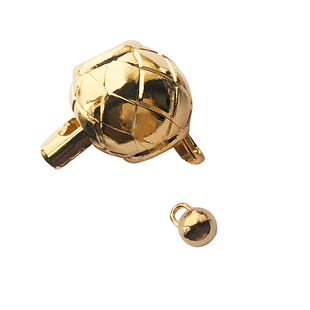 包包链条配件可调节小金球圆形包带子五金金属链条按压调节球单买