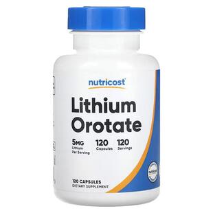 美国原装Nutricost乳清酸锂补充剂Lithium大脑记忆认知情绪 5mg