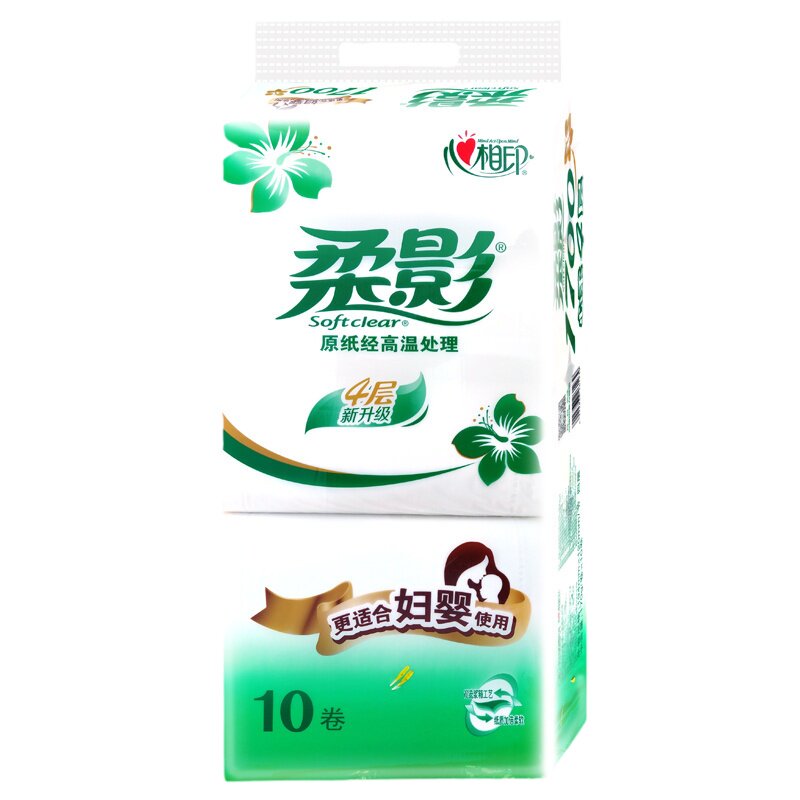 柔影卷筒纸50卷家用4层无香日常