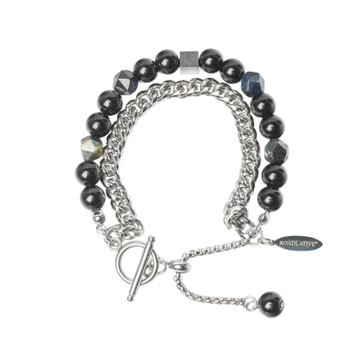 ROADLATIVE双层拼接虎眼石手链