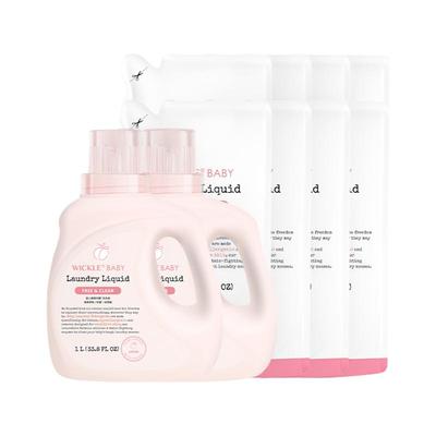 wickle婴儿酵素洗衣液抑菌除螨新生儿宝宝专用桃桃奶香6L囤货装